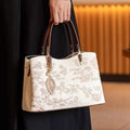 Embroidered Leather Handbag