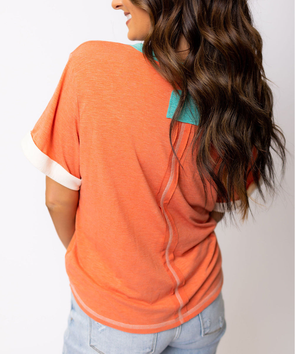 Grapefruit Orange Contrast Trim Exposed