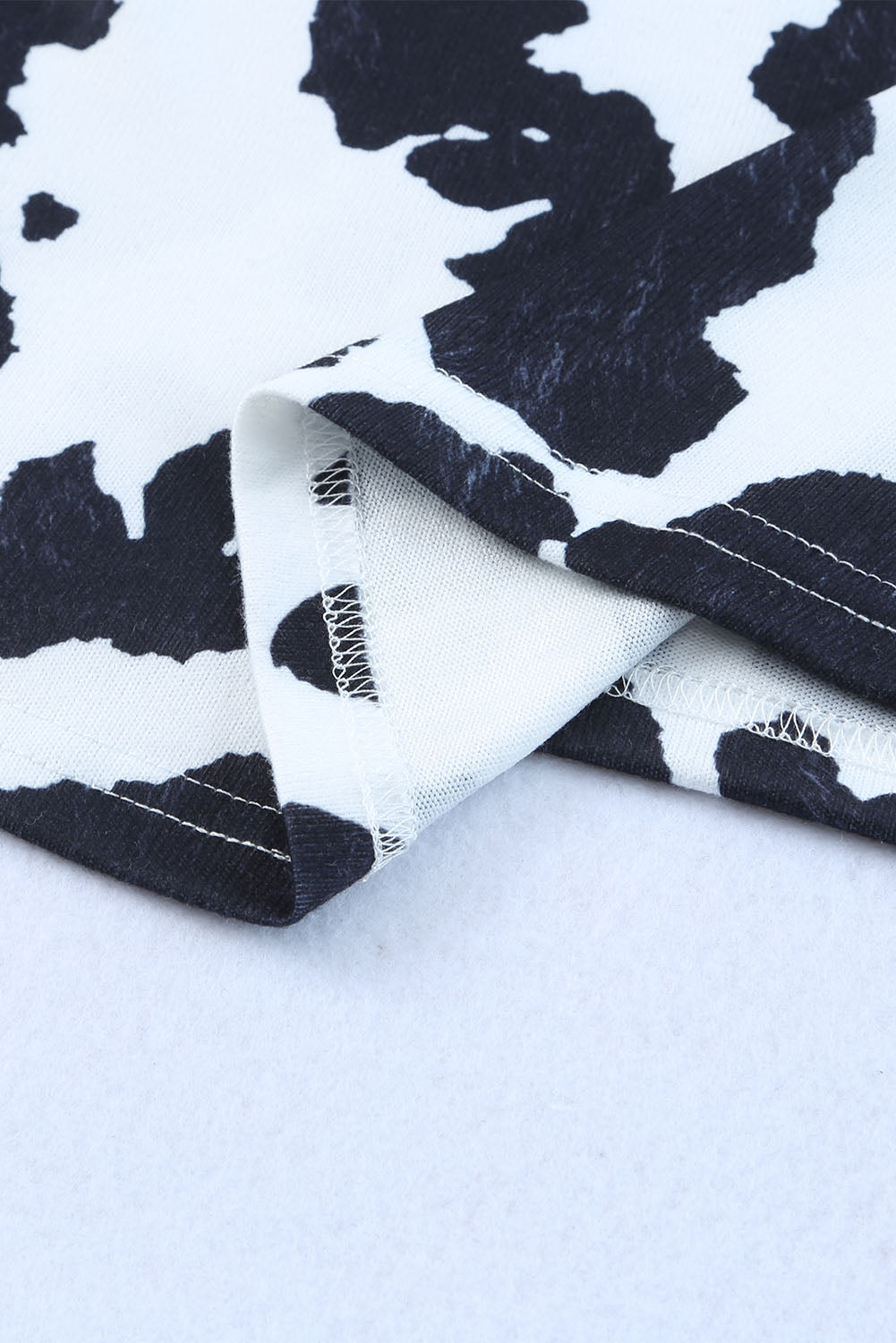 One Shoulder Cow Print Cut