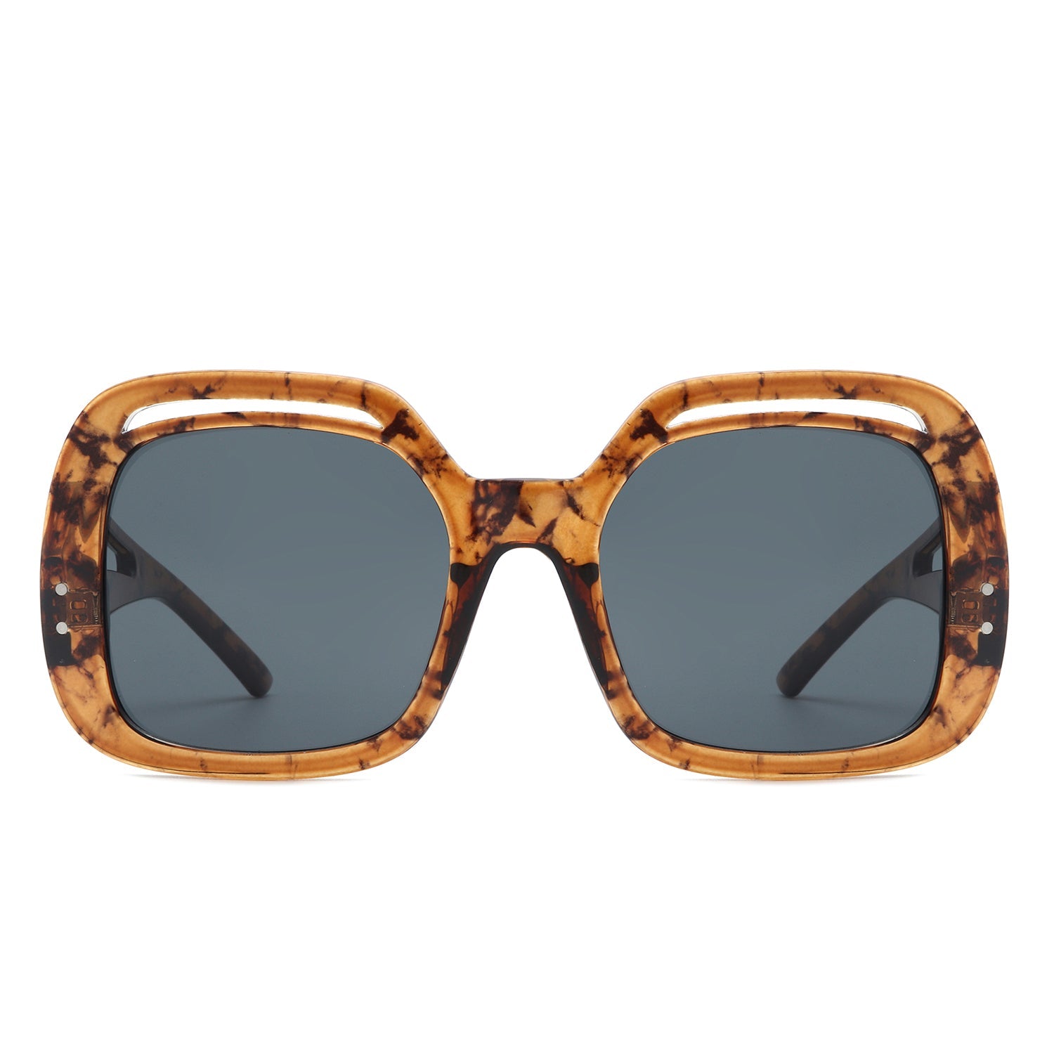 Square Large Double Frame Oversized Sunglasses
