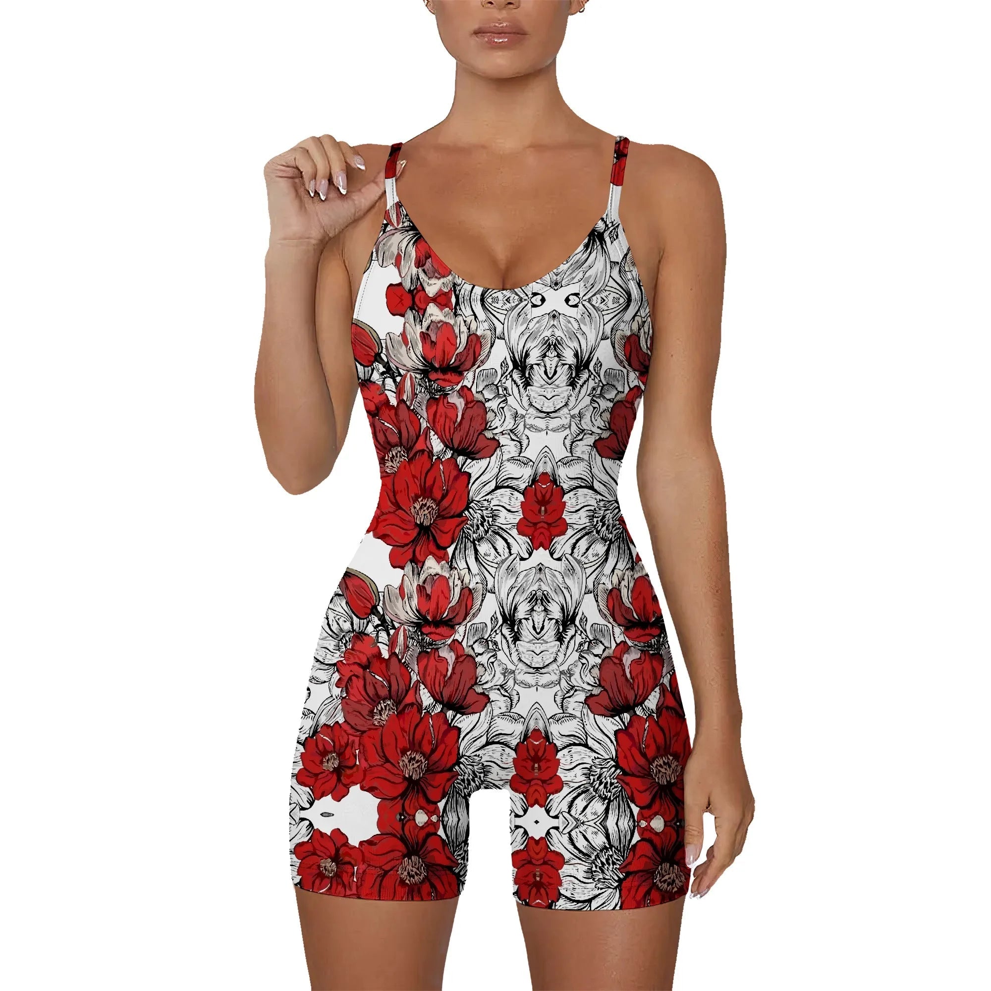 Floral Bodycon Jumpsuit
