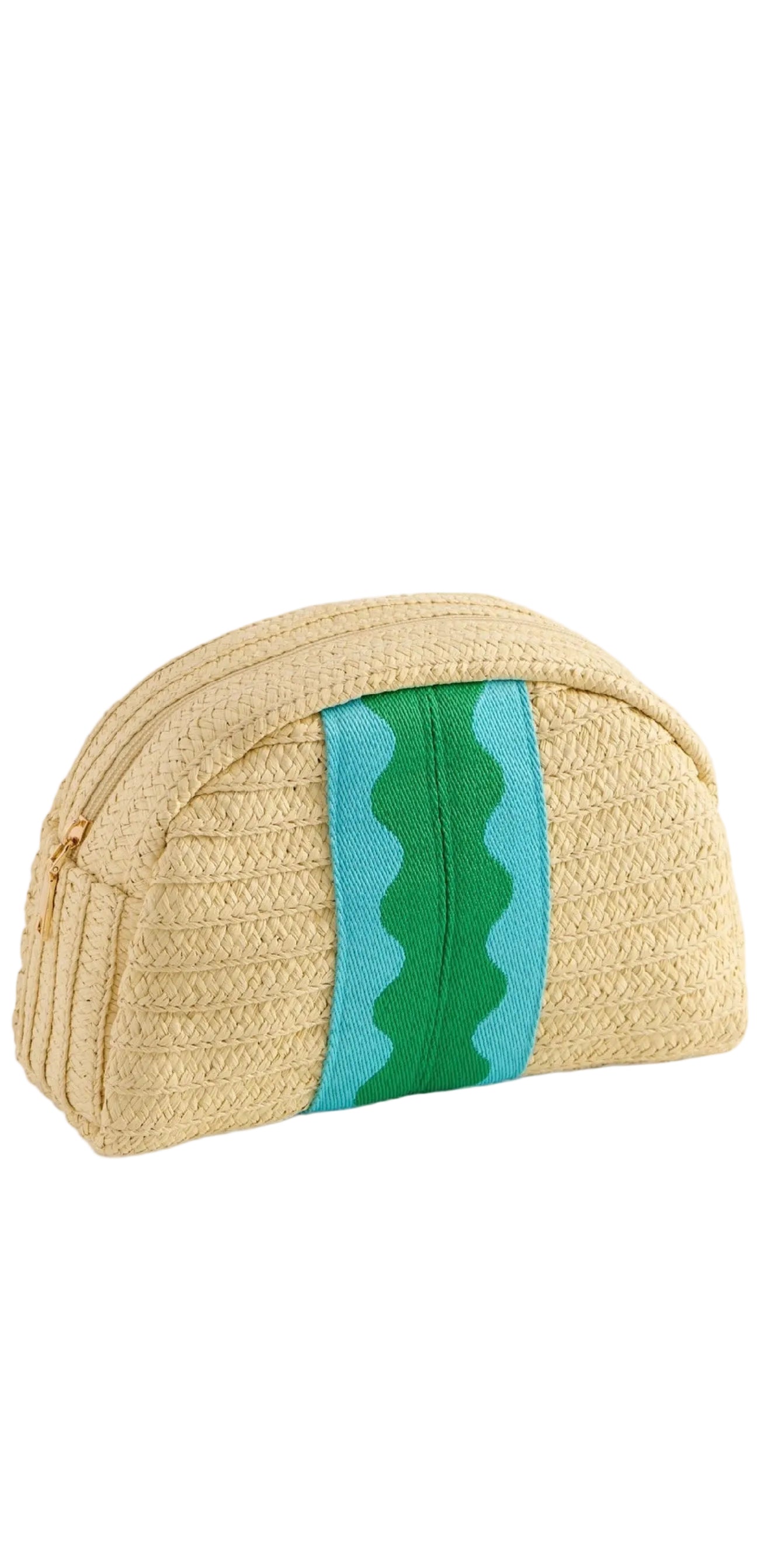 Woven Zip Clutch Bag