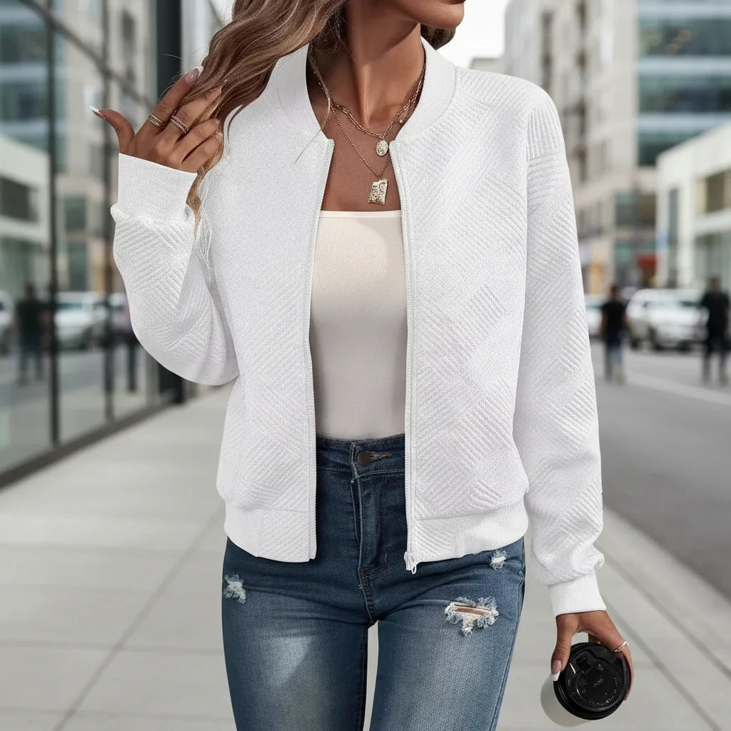 Stand Collar Zip Jacket