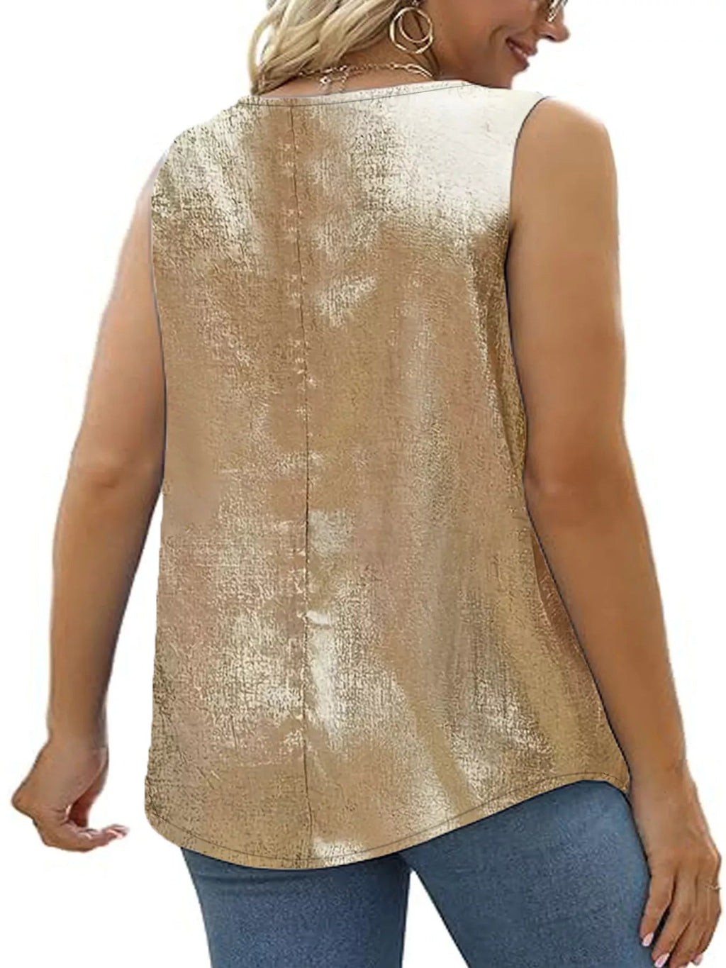 Full Size Pleated Square Neck Tank Plus