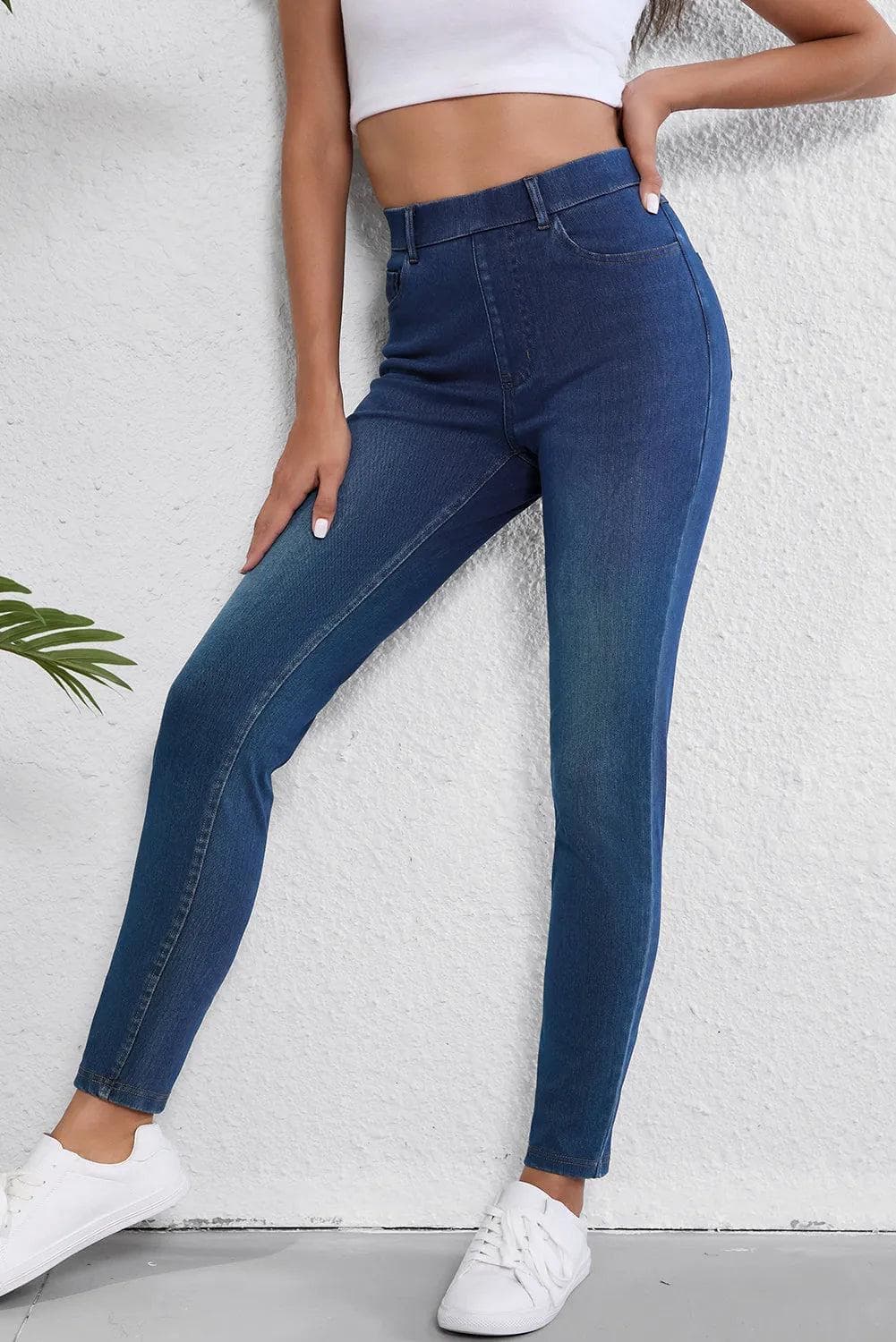 Straight Leg Ashleigh Multiple Pockets Stretchy Jeans
