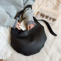 Polished Soft Zip-Top Shoulder Bag