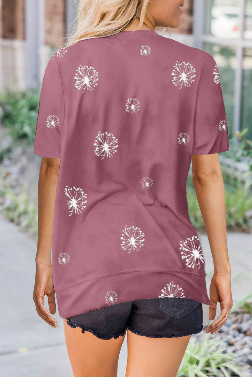 Star Print Crew Neck T-Shirt