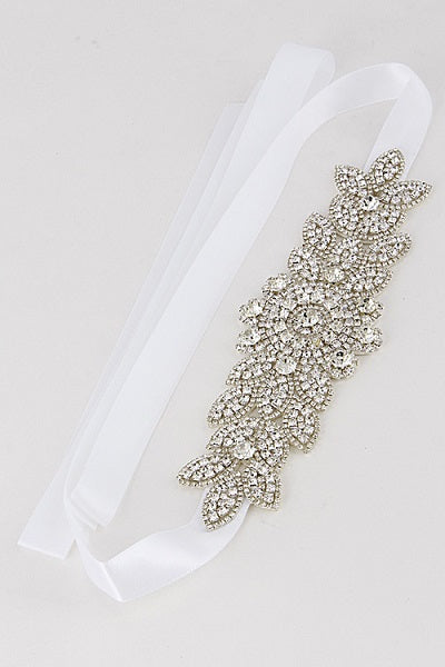 Classic Crystal Handmade Convertible Wedding Sash Belt