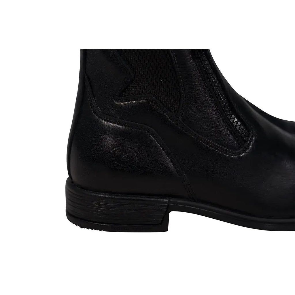 Zip Leather Riding Boots