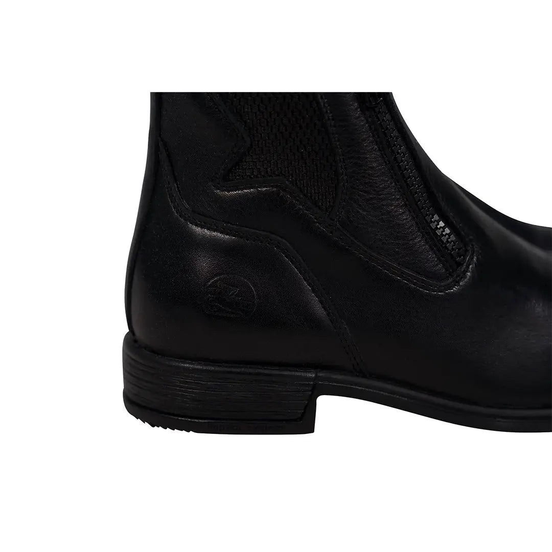 Zip Leather Riding Boots