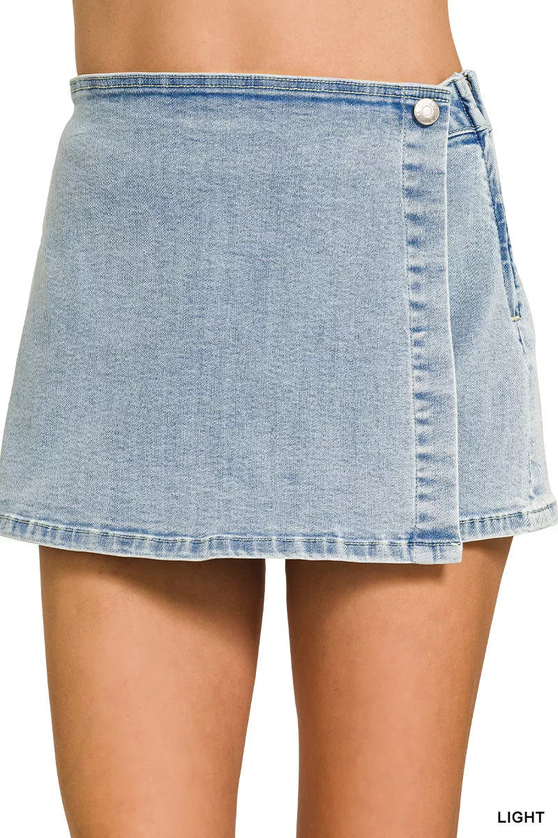 Wrap Denim Arrival Arrivals Skirt