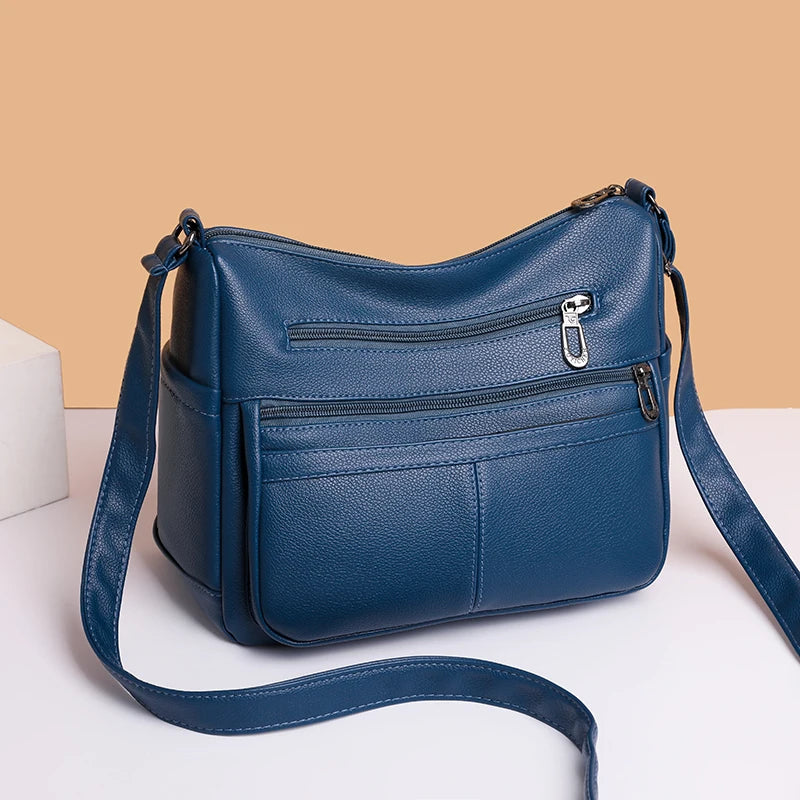 Soft Zip-Top Shoulder Bag