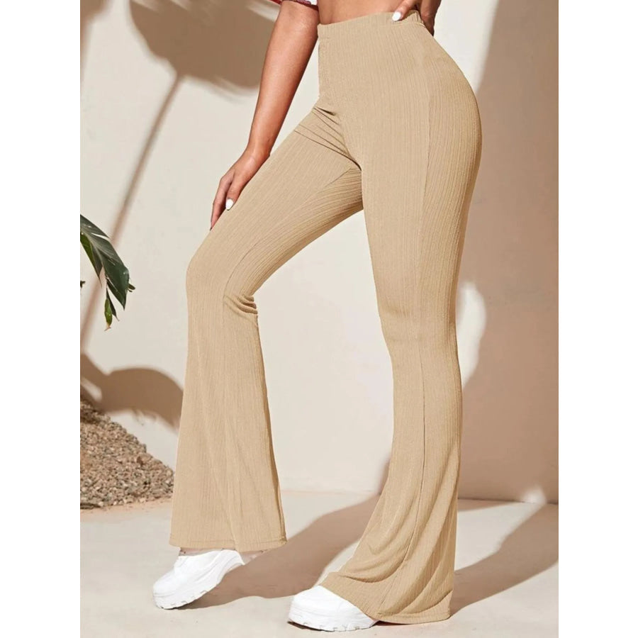 Full Size High Waist Flare Active Pants Plus Size