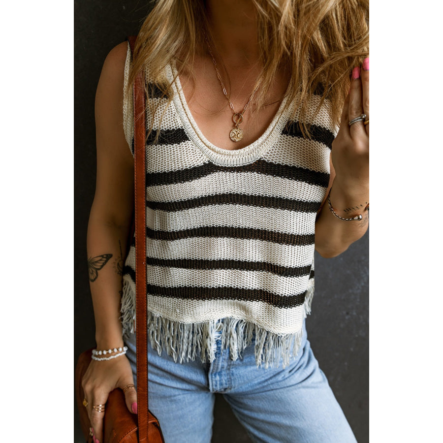 Fringe Scoop Neck Tank