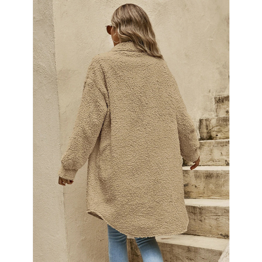 Collared Button Down Coat Jacket