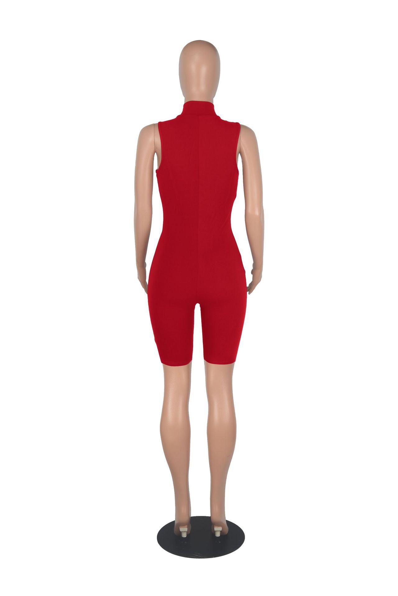 Zip Up Bodycon Romper
