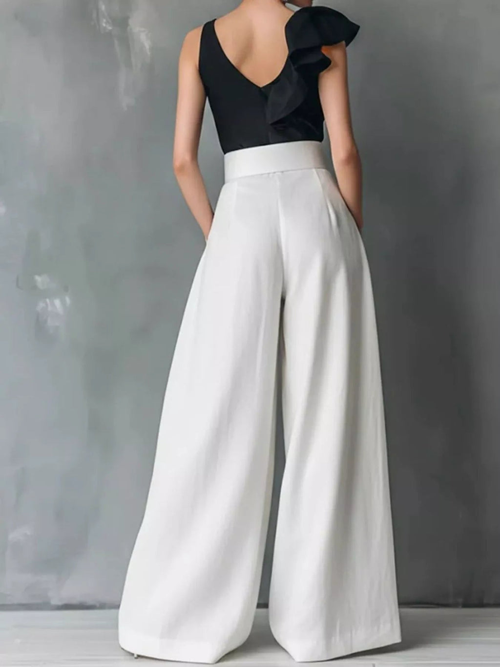Street High Waisted Wide Leg Pants