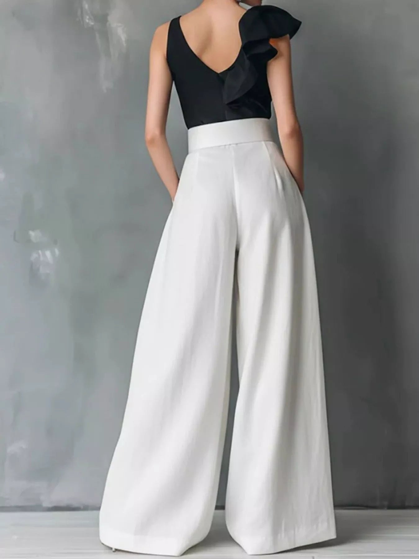 Street High Waisted Wide Leg Pants