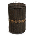 Tall Wicker Trash Basket With Metal Liner