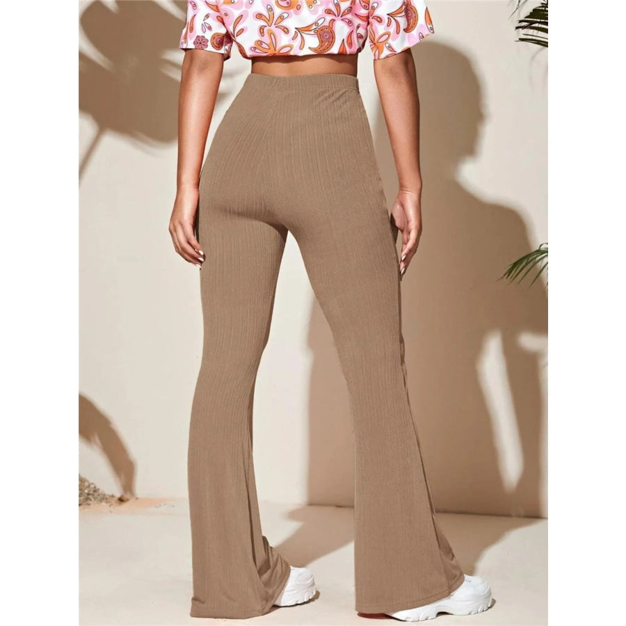 Full Size High Waist Flare Active Pants Plus Size