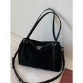 Suede Crossbody Bag with Zipper