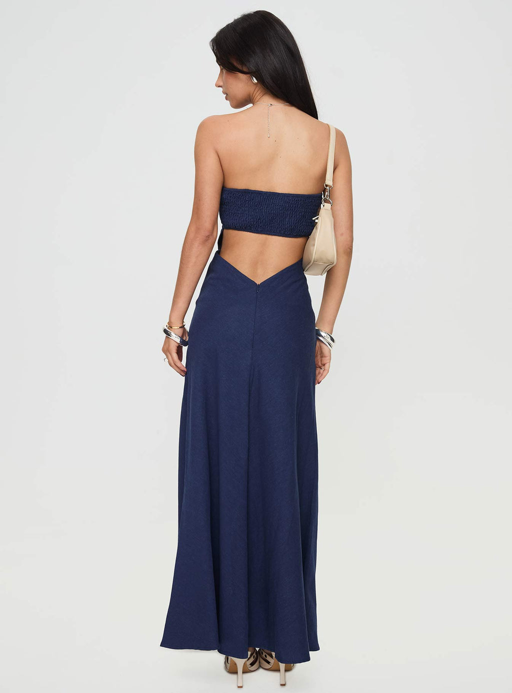 Evening Flow Strapless Maxi Dress