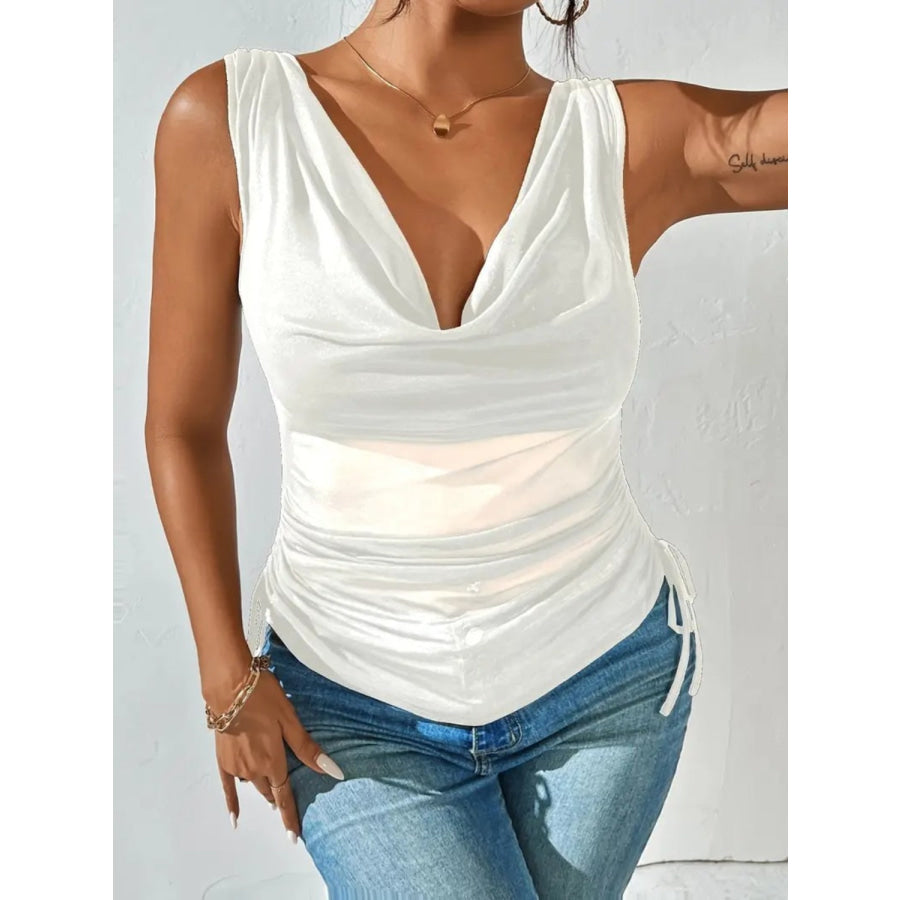 Side Drawstring Ruched Tank