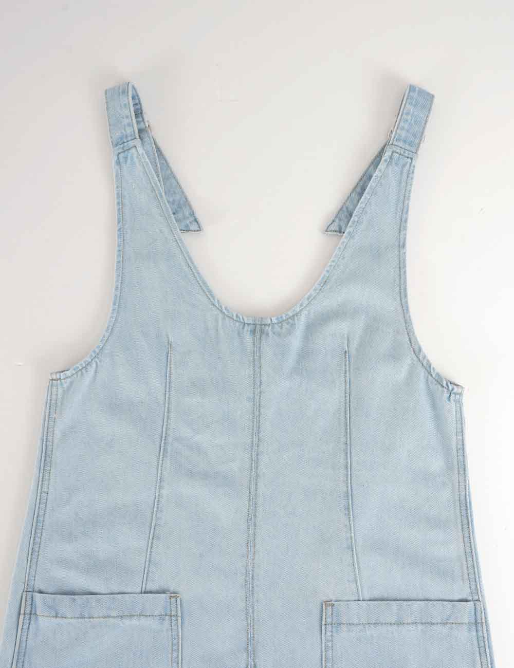 Denim Adjustable Shoulder Romper