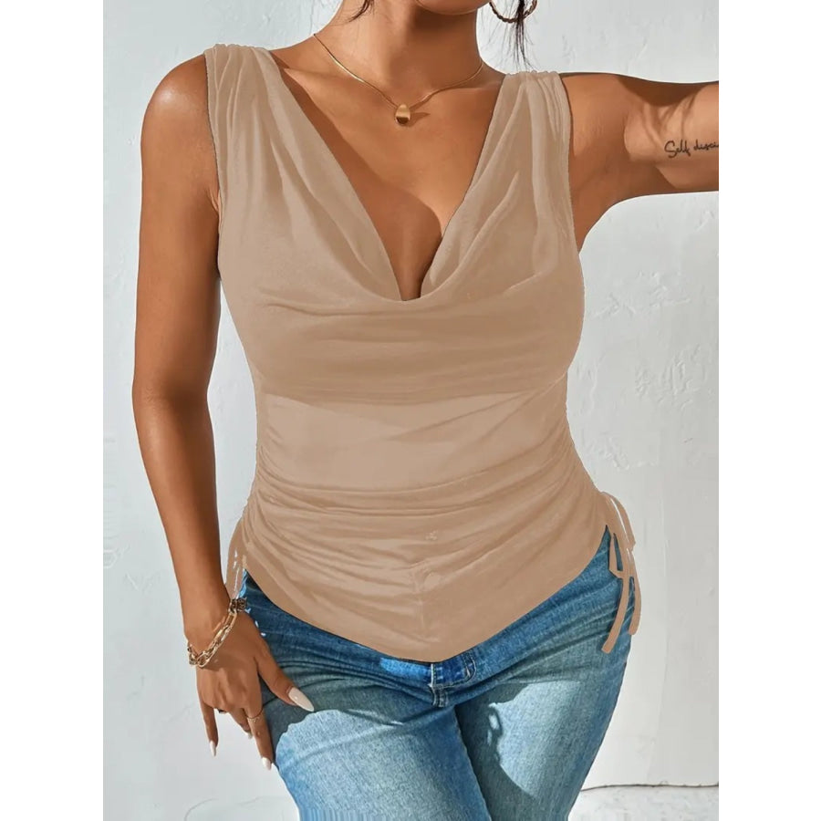 Side Drawstring Ruched Tank