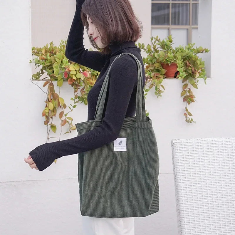 Structured Canvas Shoulder Bag