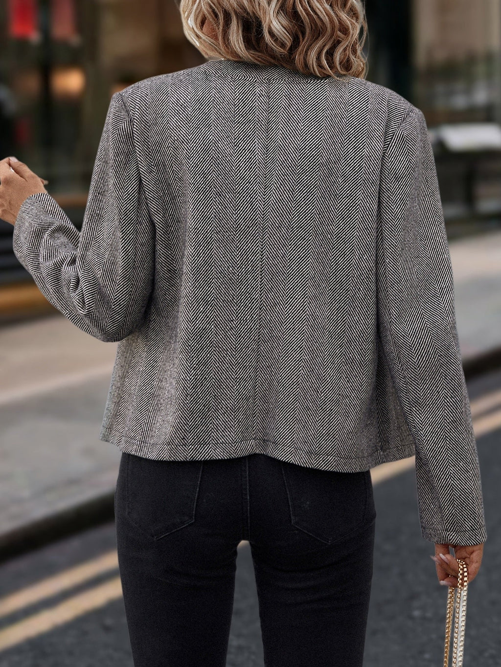 Herringbone Double Breasted Jacket