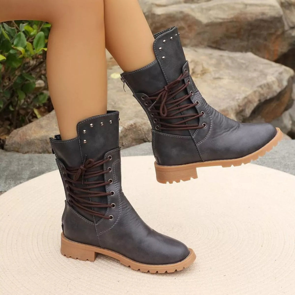 Lace-Up Riding Boots