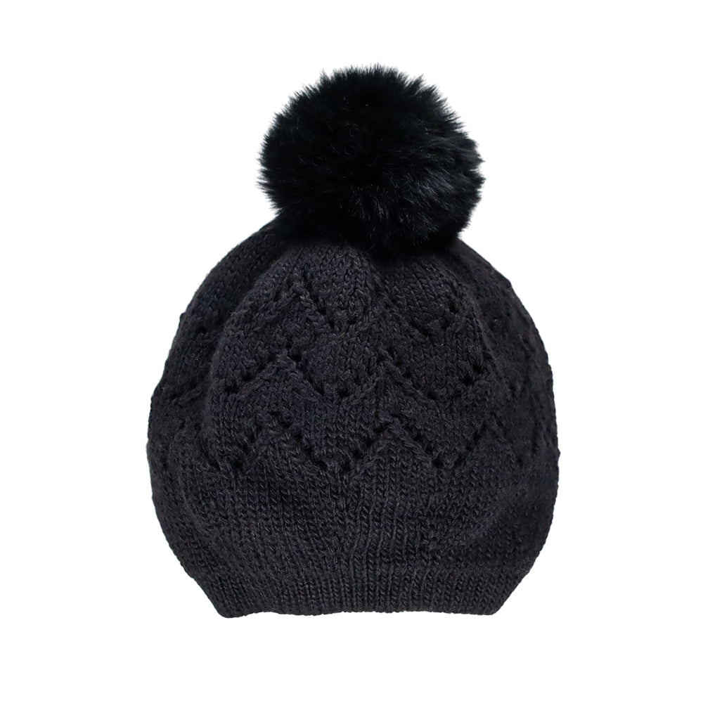 Knit Crochet Beanie Hat