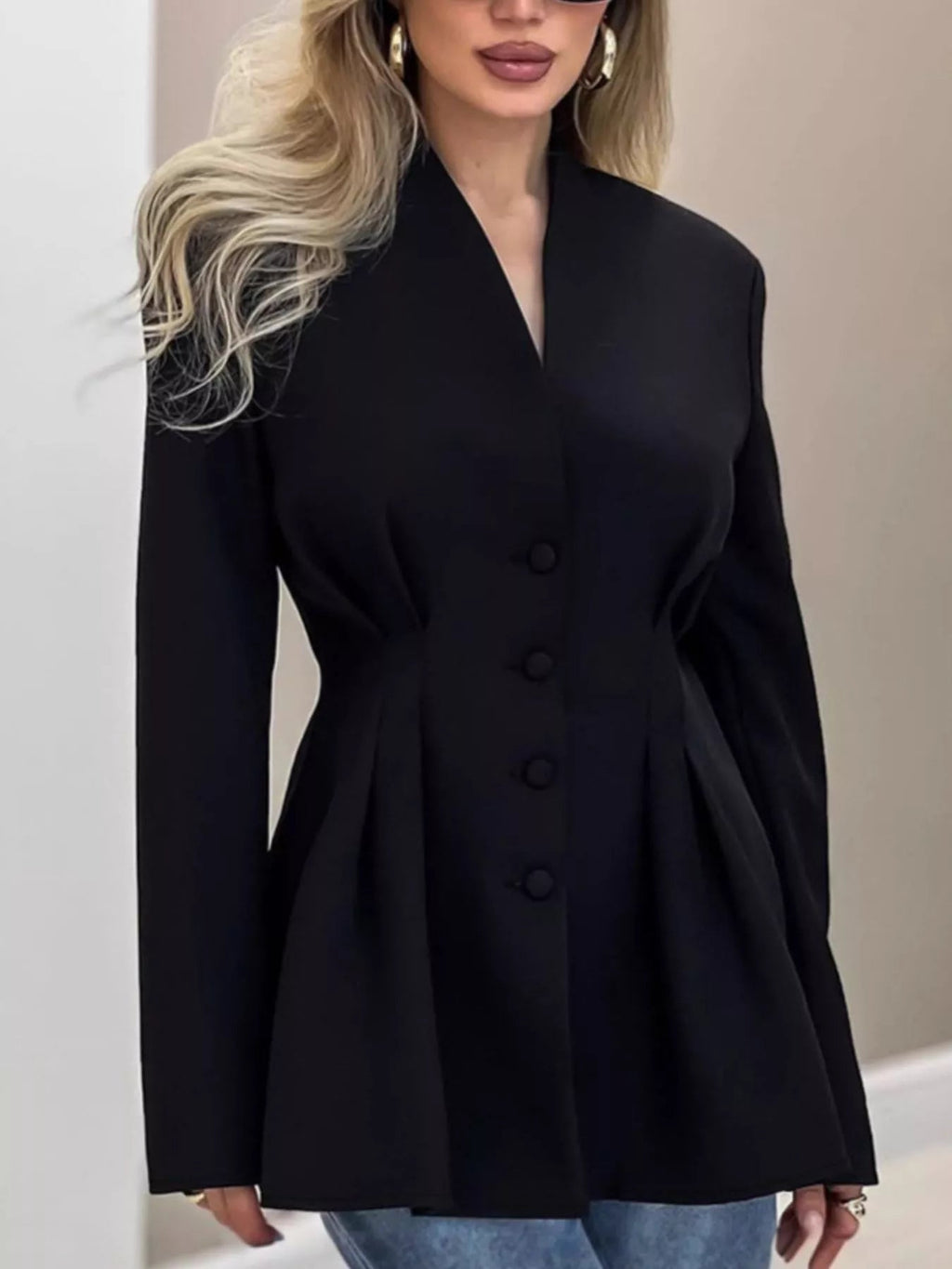 Fitted Button Down Jacket