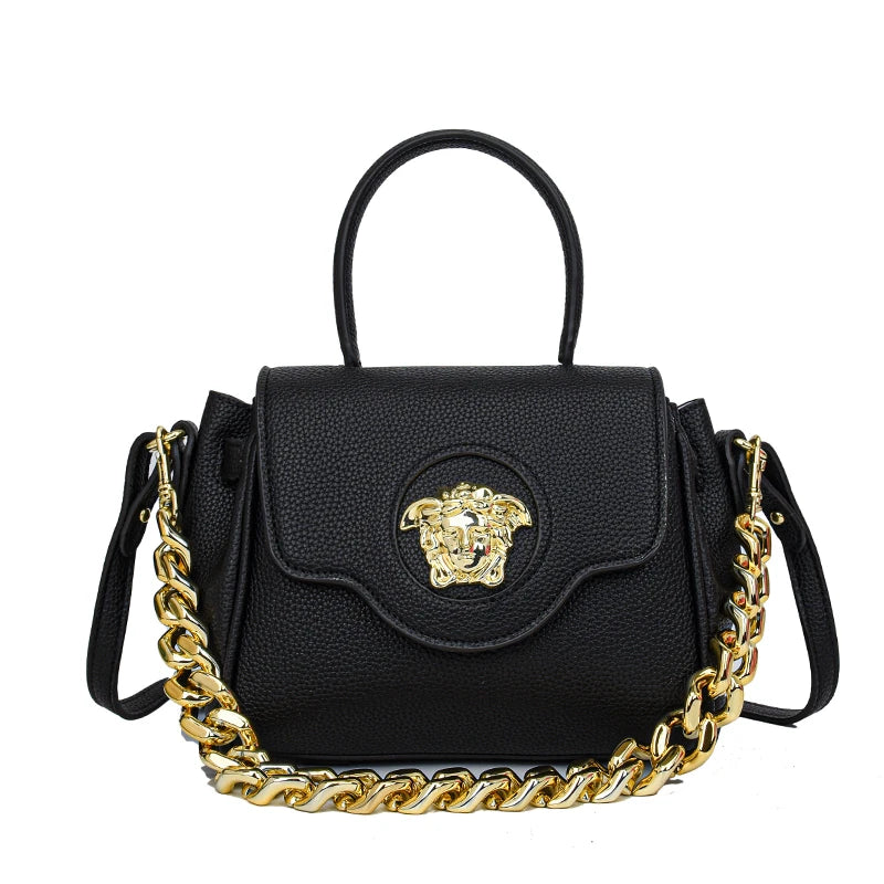 Refined Zip-Top Shoulder Bag