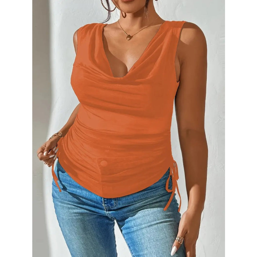 Side Drawstring Ruched Tank