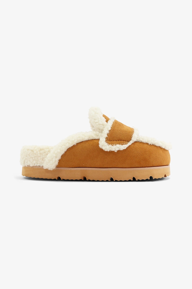 Suede Knit Slide Sandals