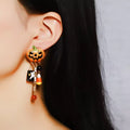 Pumpkin Ghost Dangle Earrings