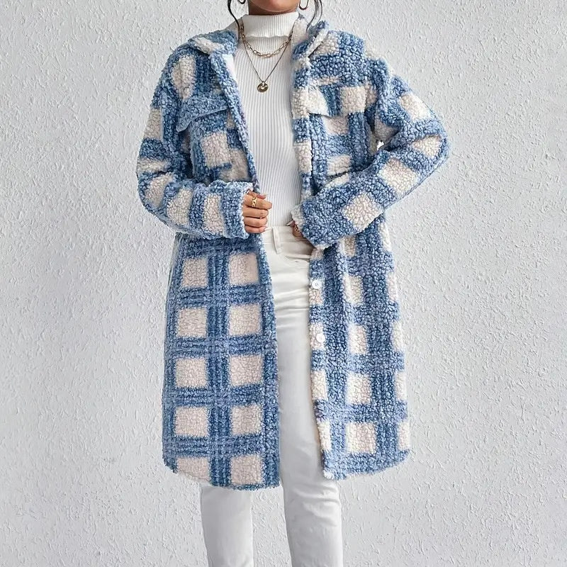 Plaid Fleece Layering Jacket