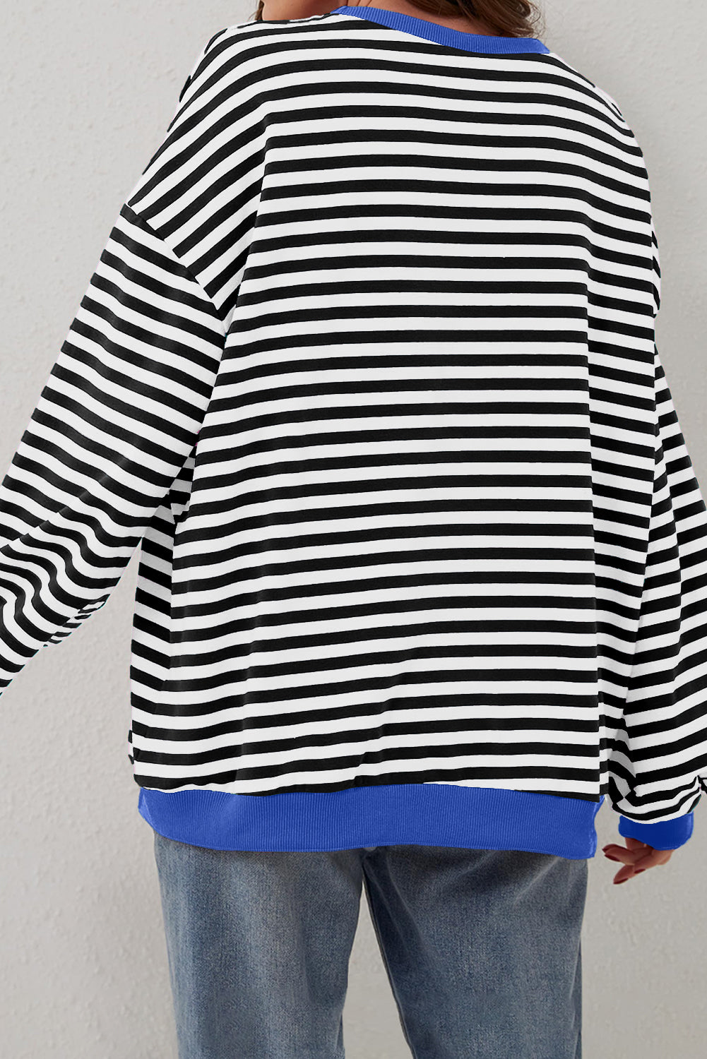 Everyday Oversized Contrast Trim Sweatshirt