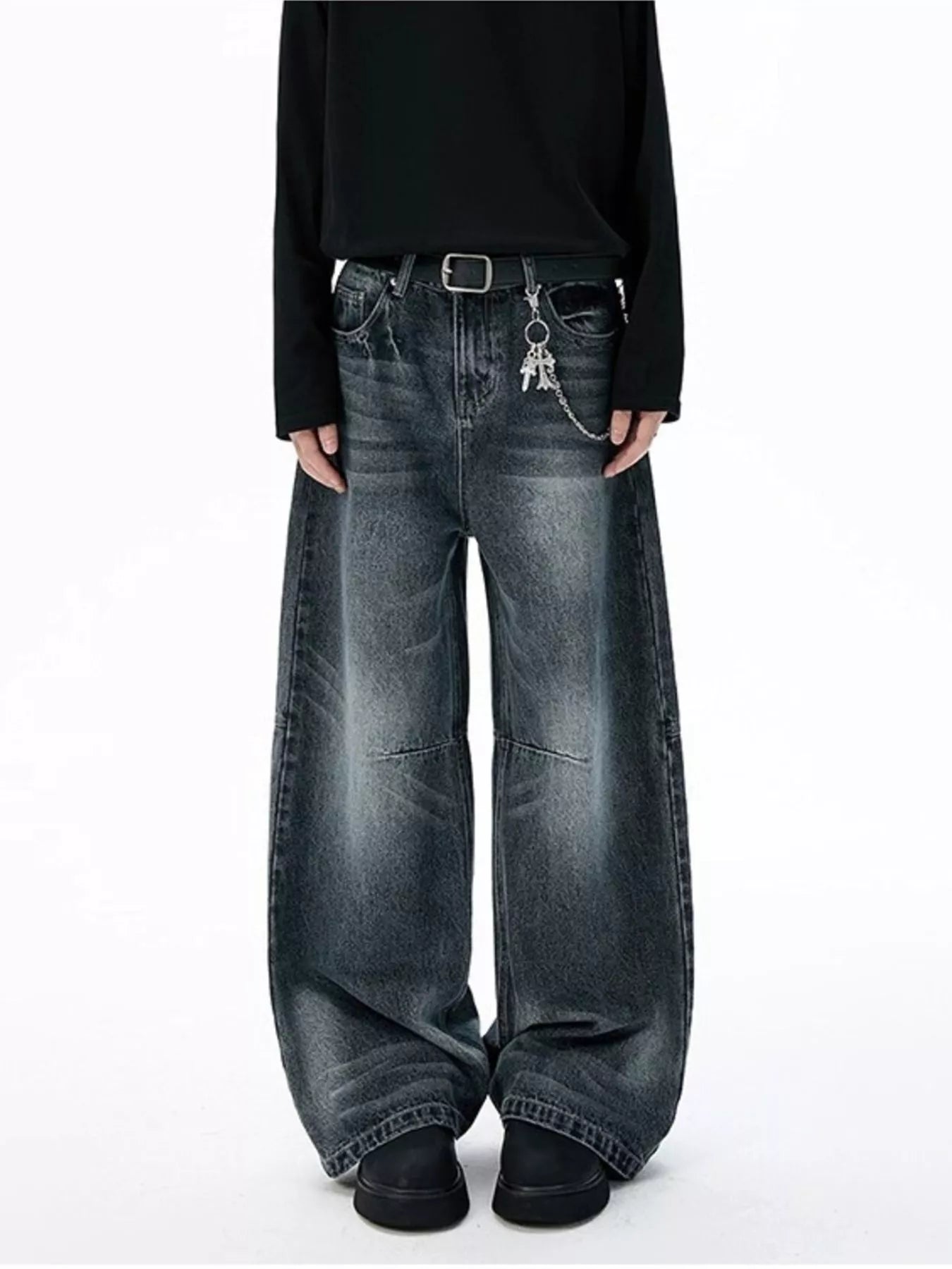 Everyday Men's Full Size Washed Wide Leg Jeans Plus Size