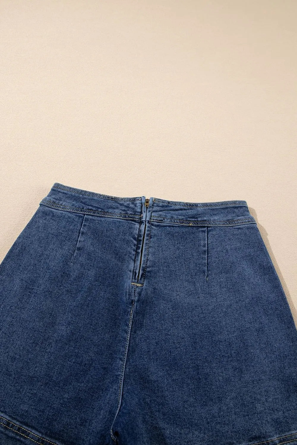 Asymmetrical Denim Pockets So Skirt