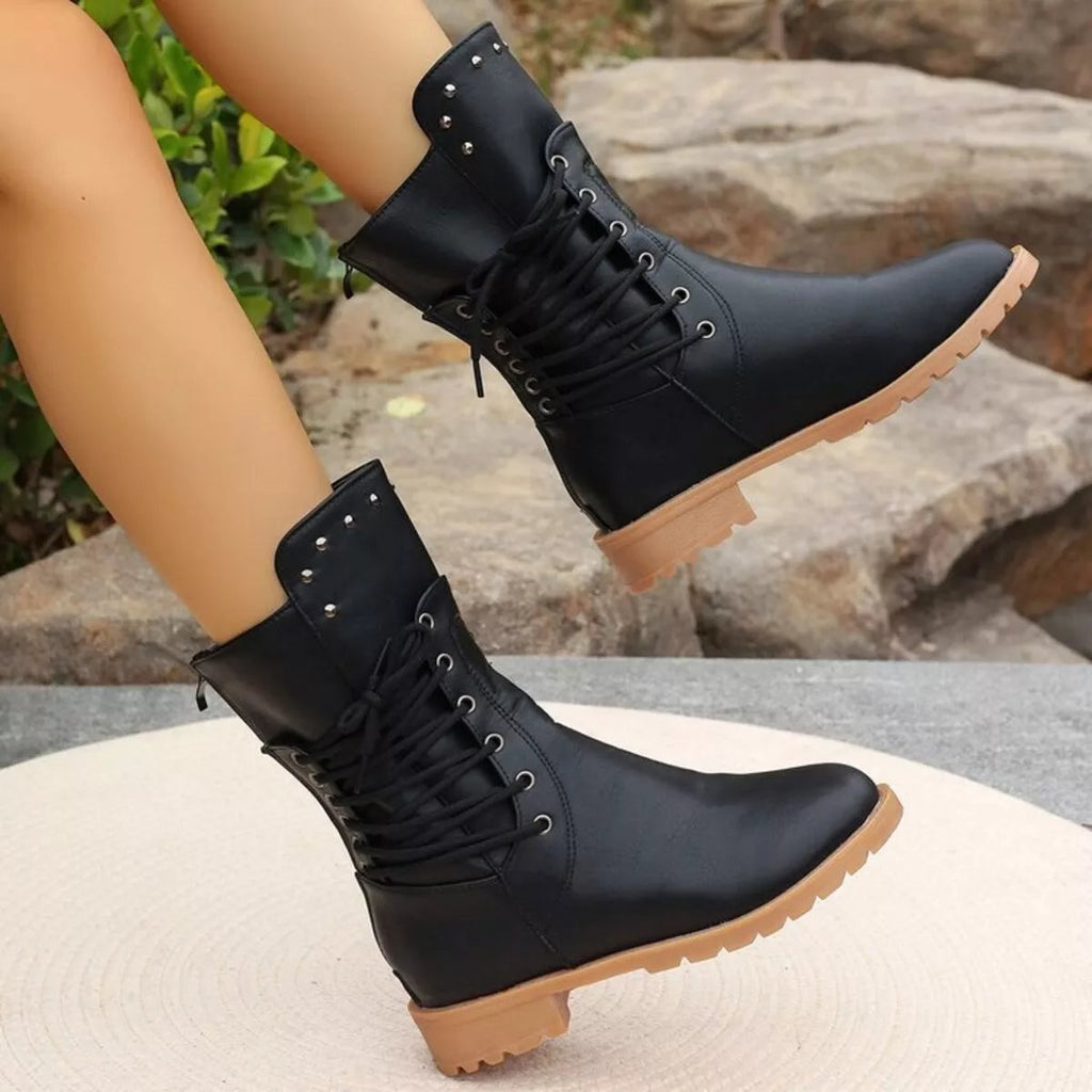 Lace-Up Riding Boots