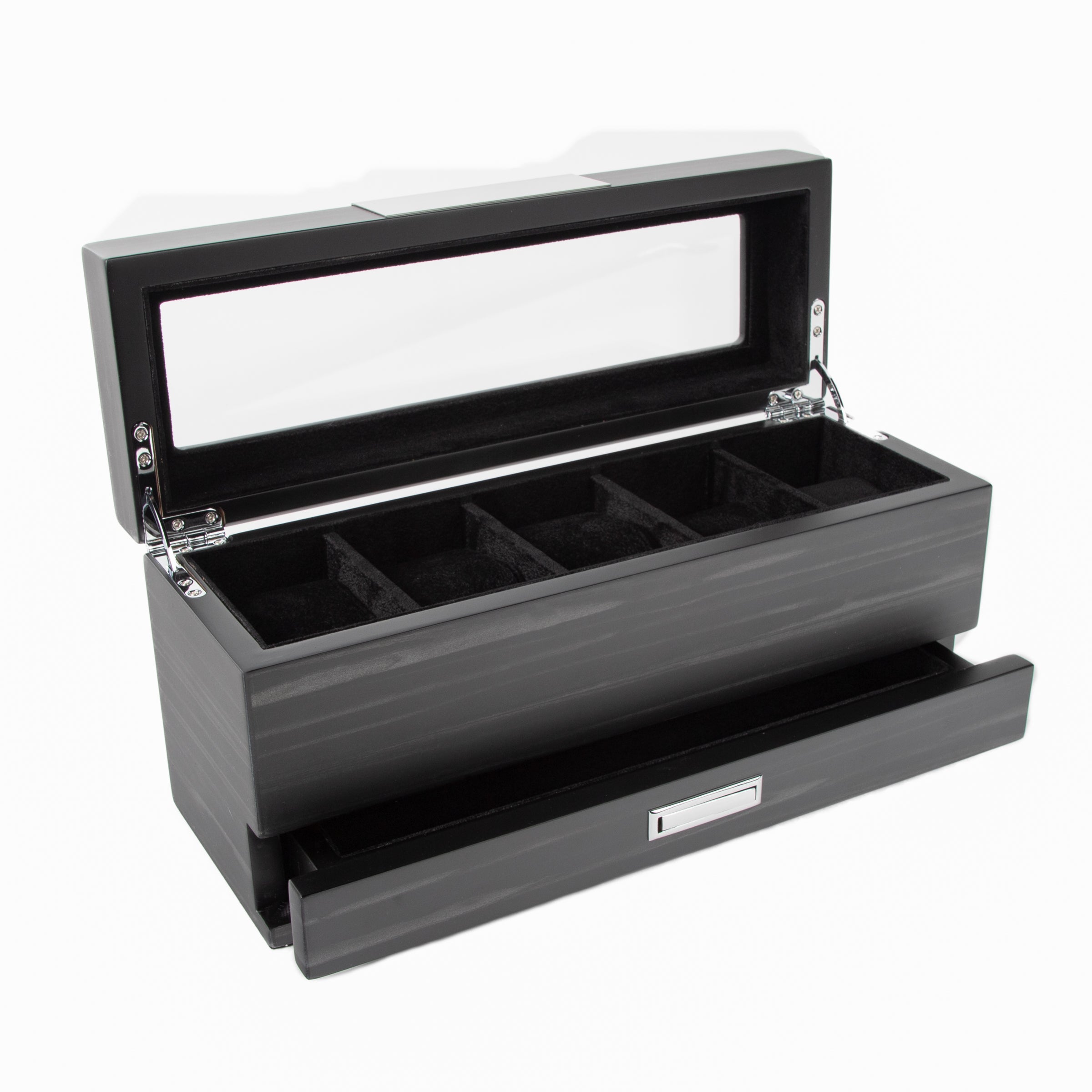 Drawer Five Slot Wood Watch Storage Box