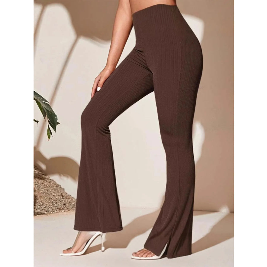 Full Size High Waist Flare Active Pants Plus Size