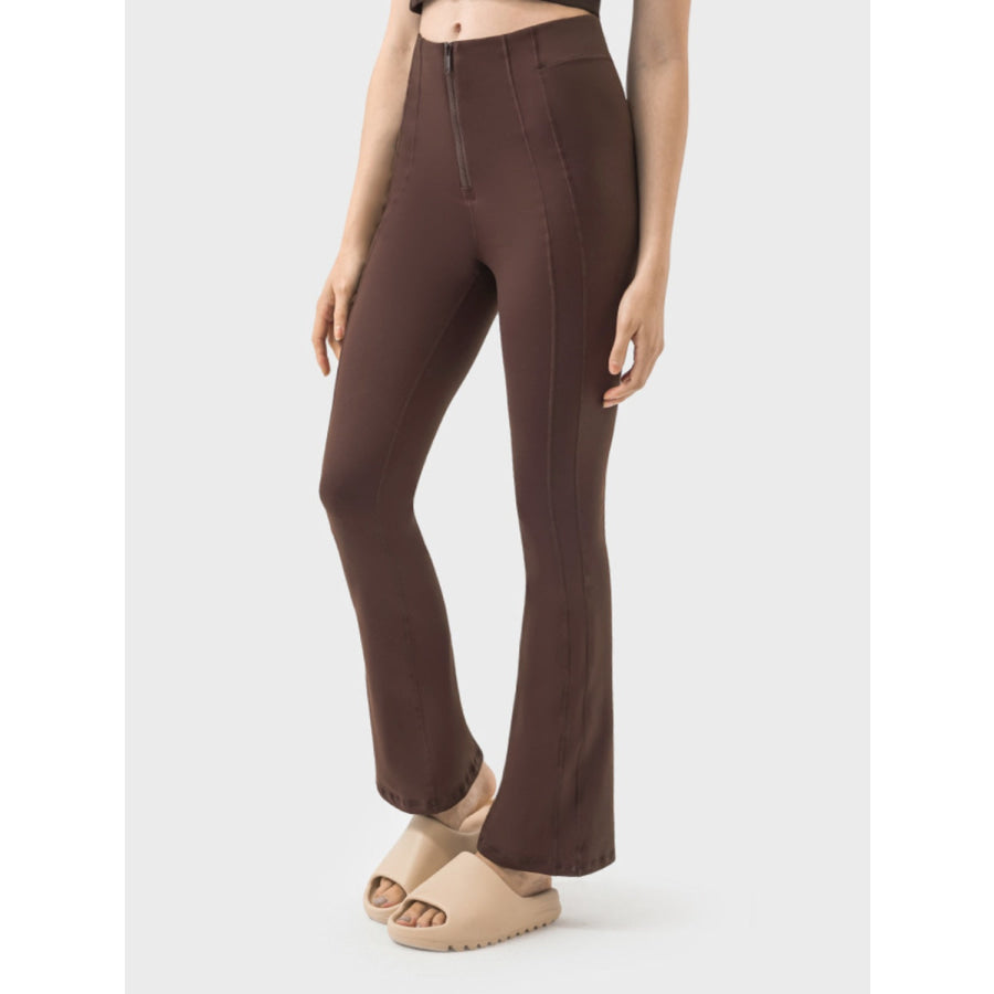 Zipper Detail High Waist Active Pants