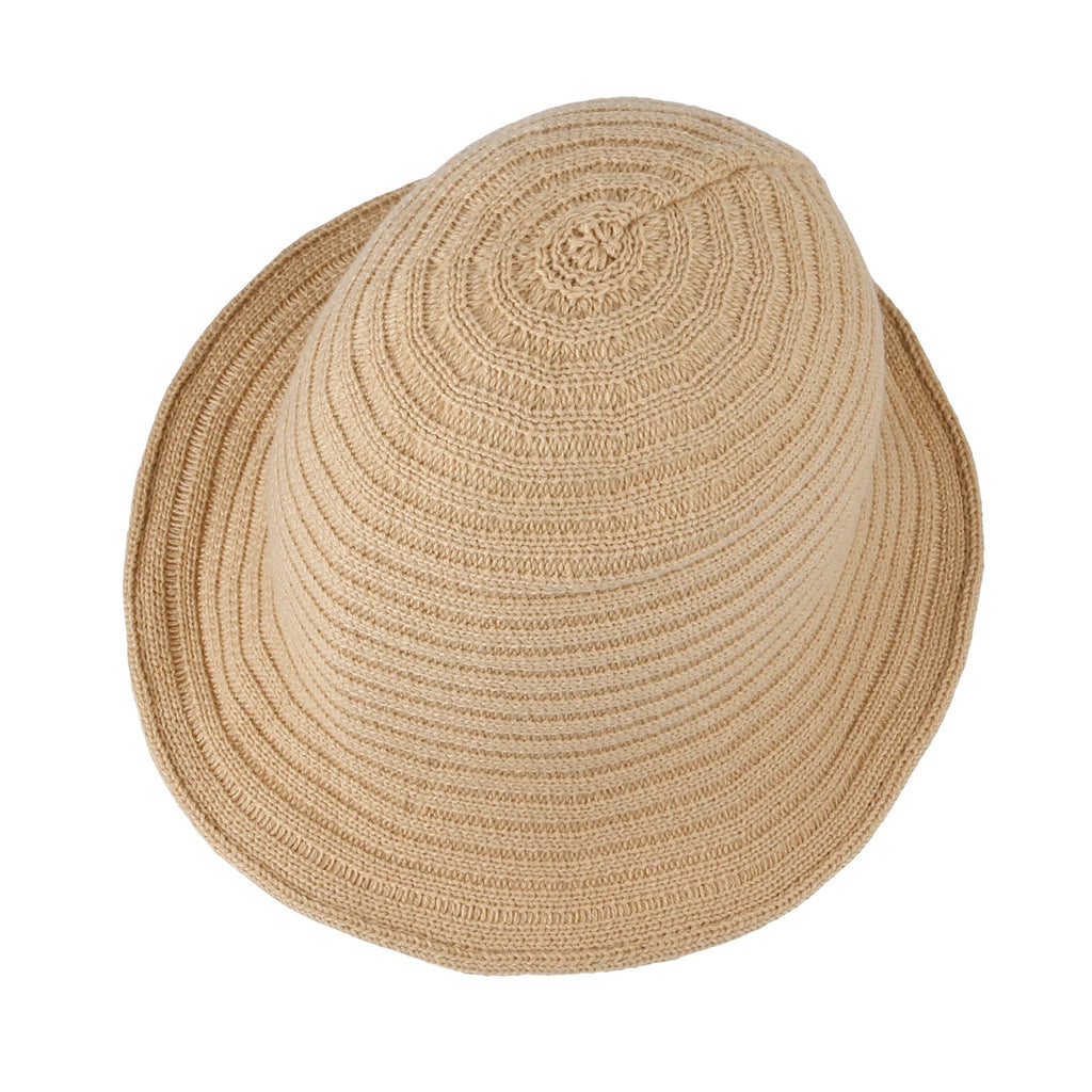 Knit Bow Accent Bucket Hat