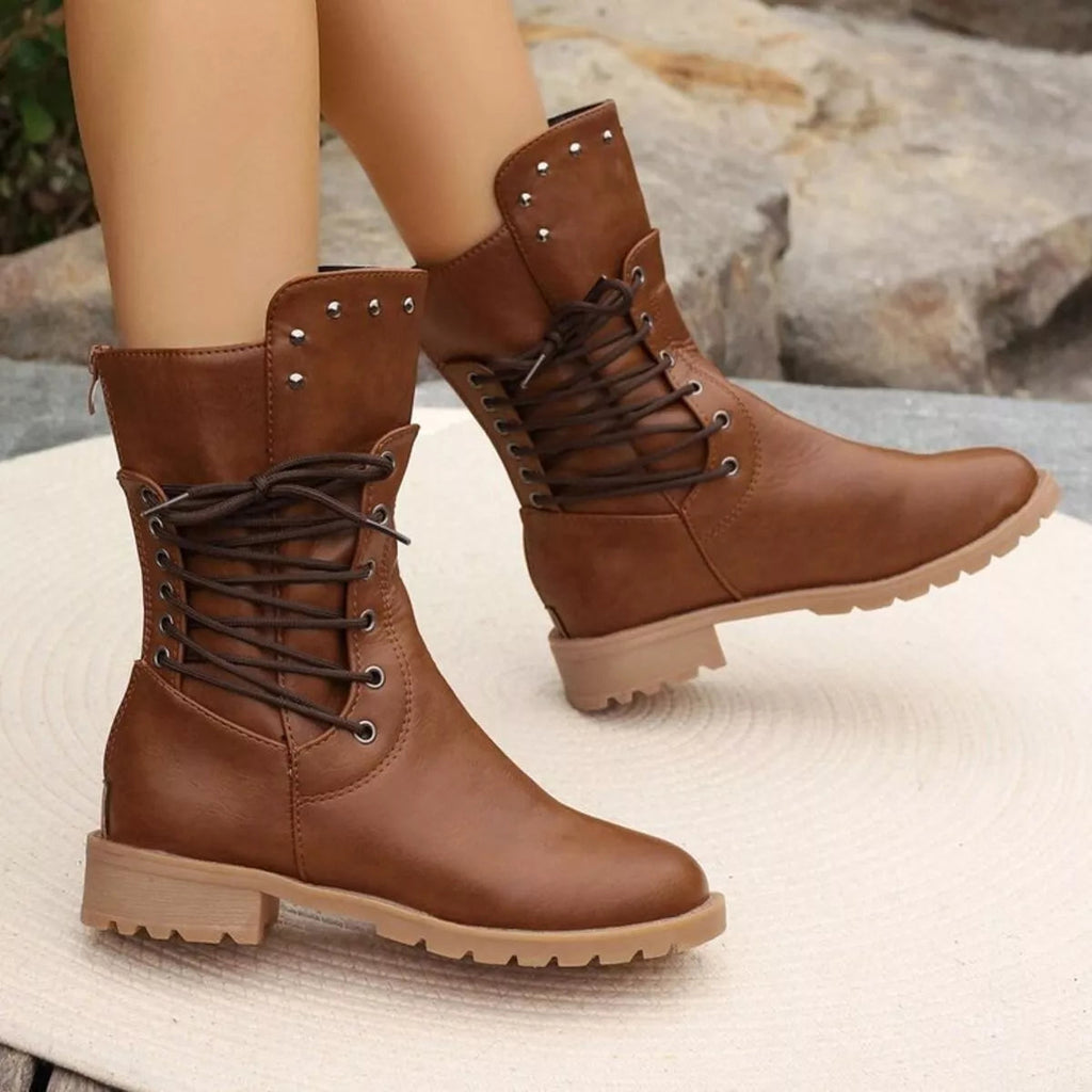 Lace-Up Riding Boots