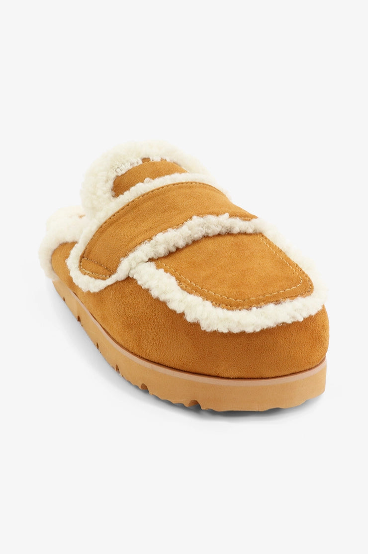Suede Knit Slide Sandals