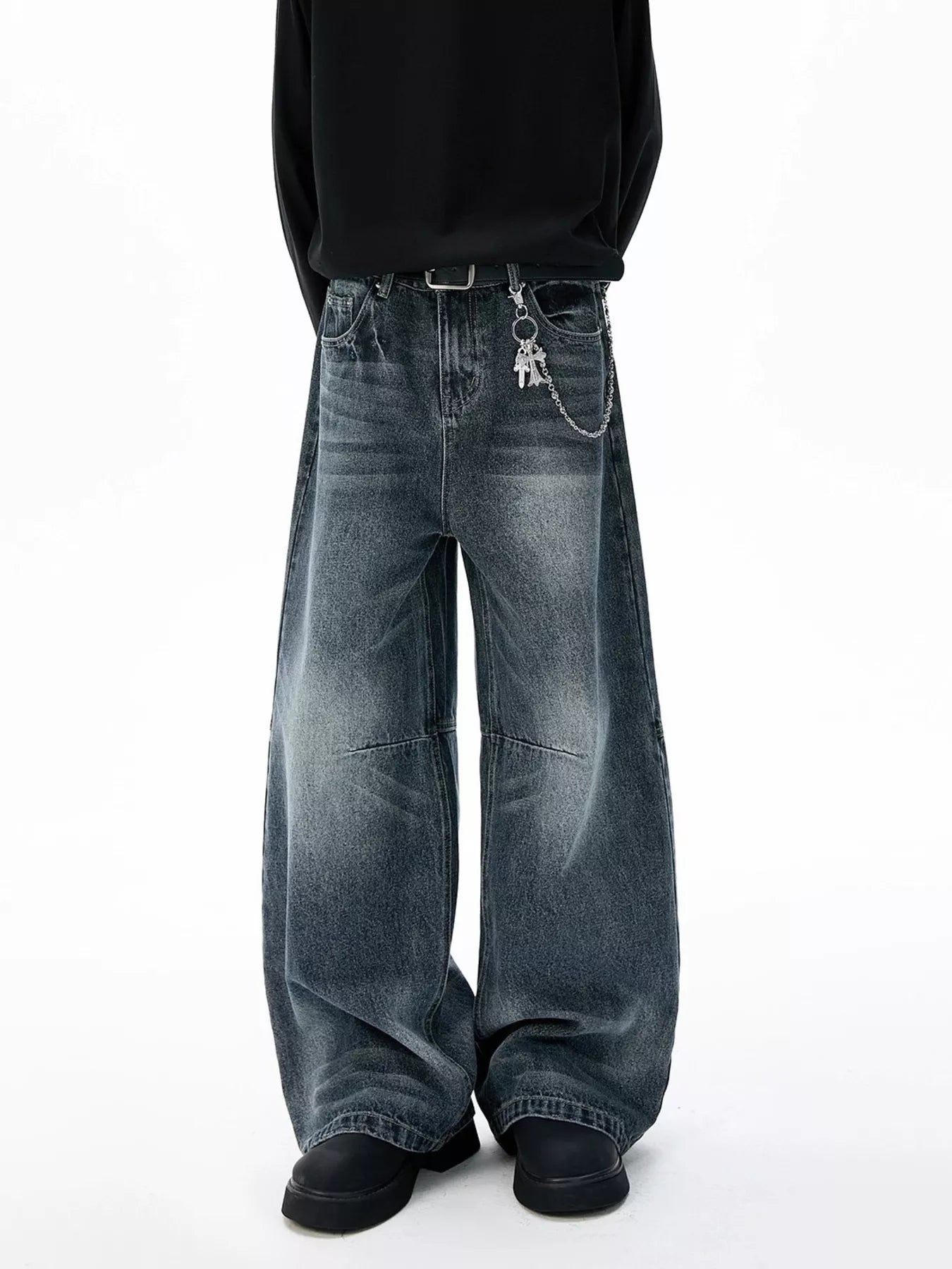 Everyday Men's Full Size Washed Wide Leg Jeans Plus Size